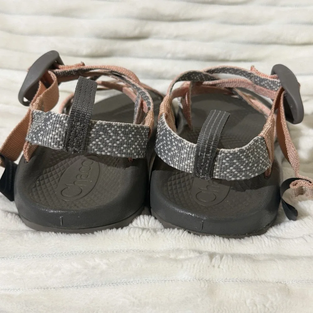 Chaco Kids ZX/1 EcoTread Sandal Vegan Pink Burlap Heather Size 1 Beach Resortwea